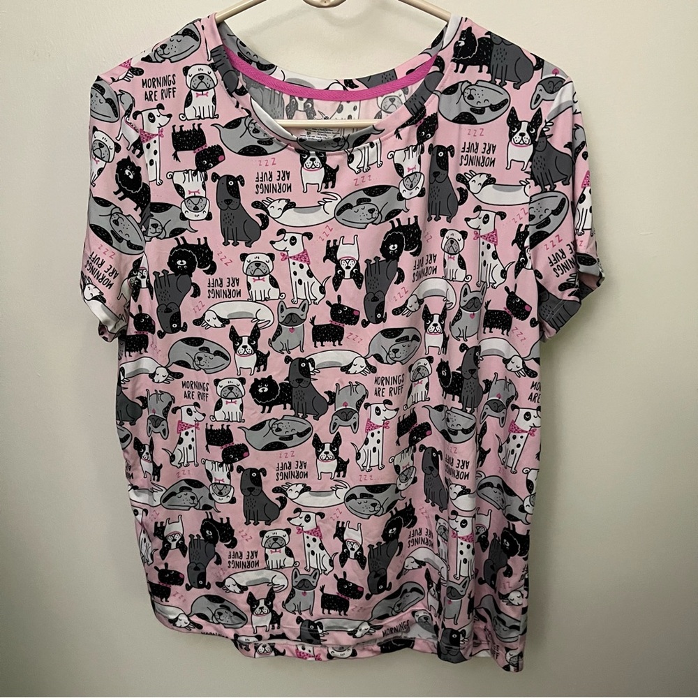 Pink graphic pajama set